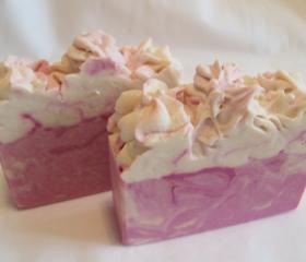 Plumeria with Shea Butter, Cocoa Butter Soap Slice / cold process