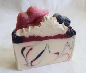 Bite Me with Shea Butter, Cocoa Butter Soap Slice / cold process